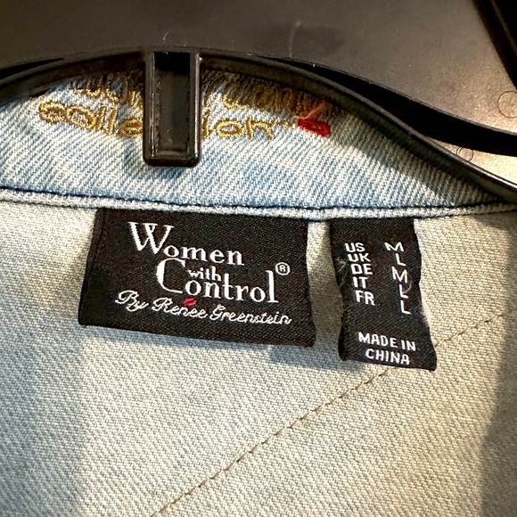Women with Control Patchwork Denim Jacket by Renee Greenstein - Picture 6 of 6